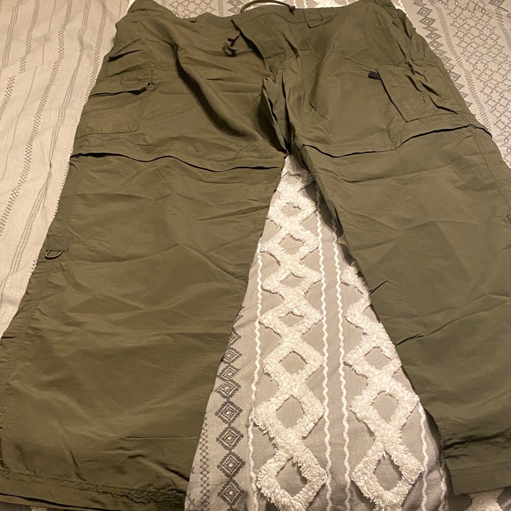 Men's Olive Zip Off Pants